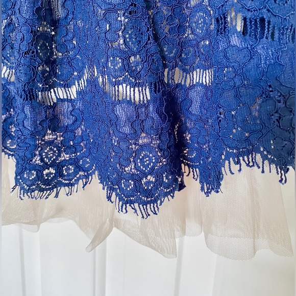 Francesca’s Royal Blue Lace Mini Dress - Picture 3 of 4